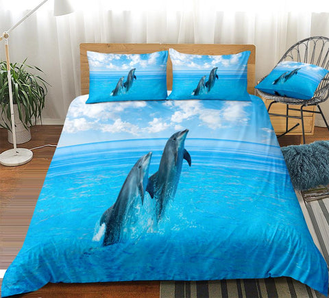 Image of Ocean Dolphin Bedding Set - Beddingify