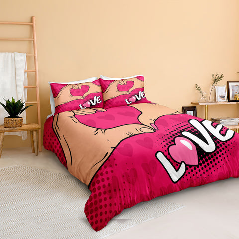 Image of Love Heart Bedding Set - Beddingify