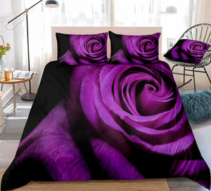 Purple Rose Bedding Set - Beddingify