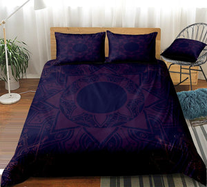 Dark Purple Bohemian Bedding Set - Beddingify
