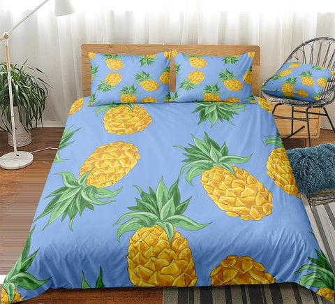 Image of Tropical Pineapples Bedding Set - Beddingify