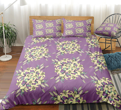 Image of Retro Lily Floral Bedding Set - Beddingify