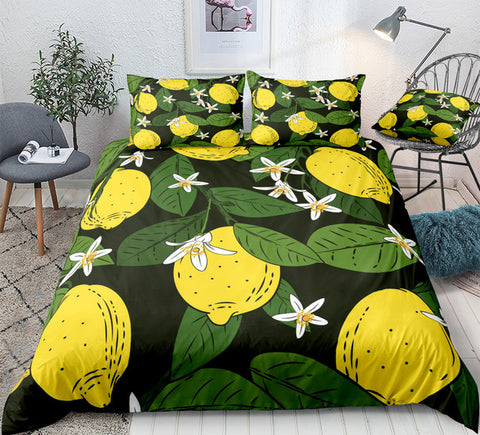 Image of Green Lemons Bedding Set - Beddingify
