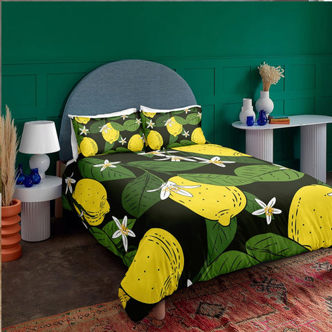 Image of Green Lemons Bedding Set - Beddingify