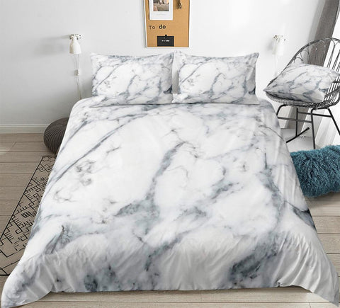 Image of Black White Marble Bedding Set - Beddingify