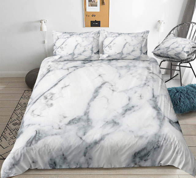 Black White Marble Bedding Set - Beddingify