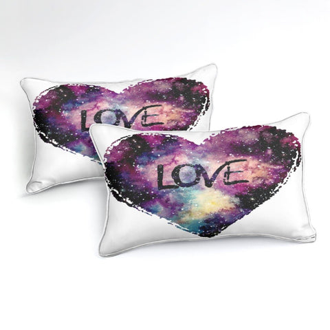 Love Heart Galaxy Bedding Set - Beddingify