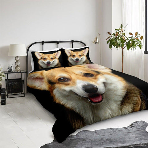 Image of Black Dog Comforter Set - Beddingify