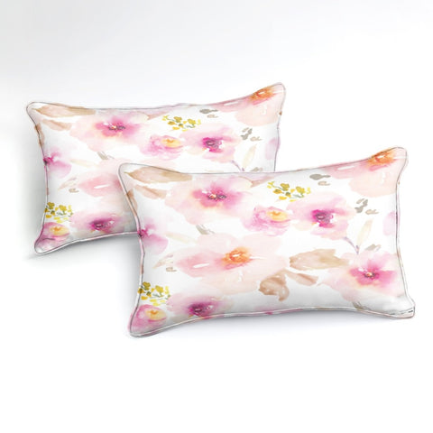 Image of Peach Flowers Bedding Set - Beddingify