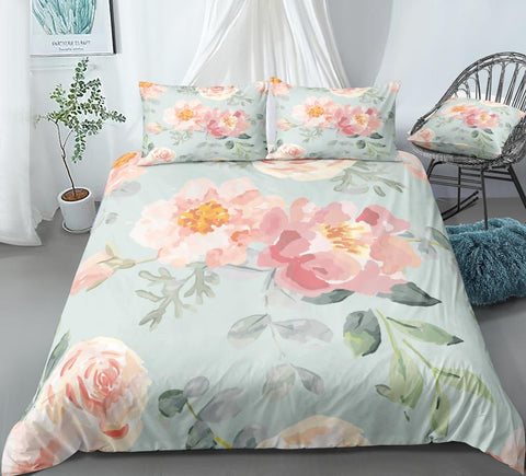 Image of Pink Floral Bedding Set - Beddingify