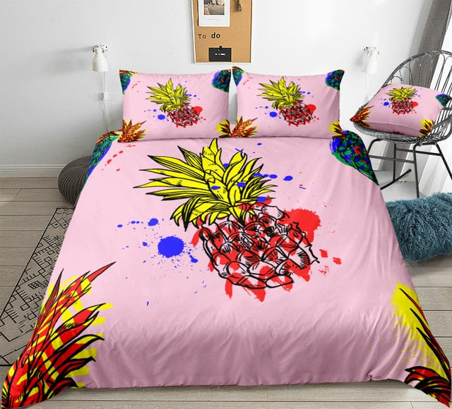 Pink Pineapple Bedding Set - Beddingify