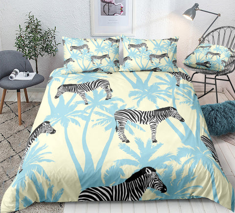 Image of Coconut Zebra Bedding Set - Beddingify