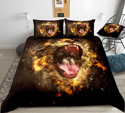 Image of Wild Lion Bedding Set - Beddingify