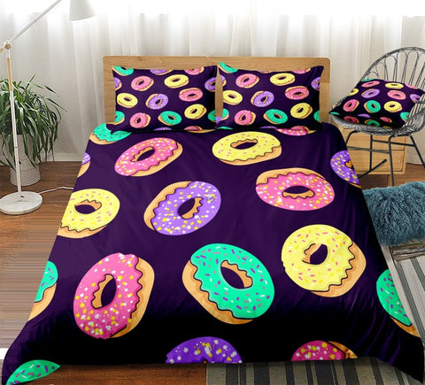 Image of Colorful Donut Bedding Set - Beddingify