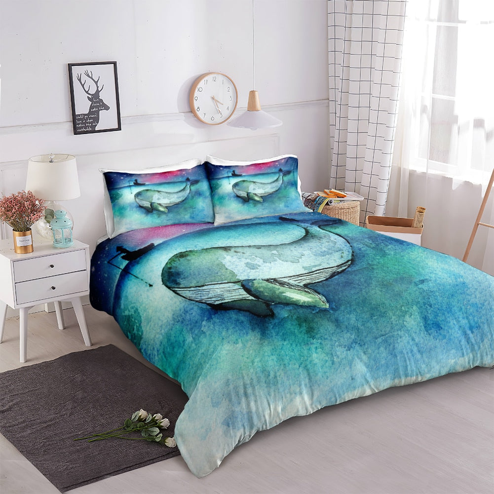 Cartoon Whale Bedding Set - Beddingify
