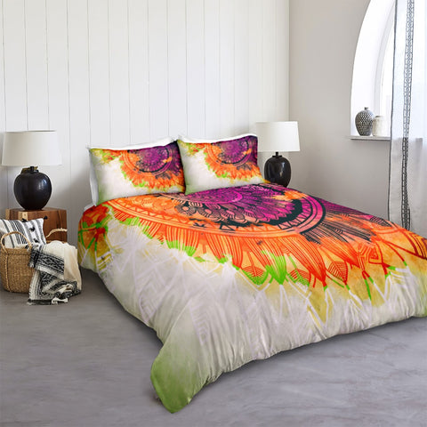 Image of Orange Dreamcatcher Bohemian Bedding Set - Beddingify