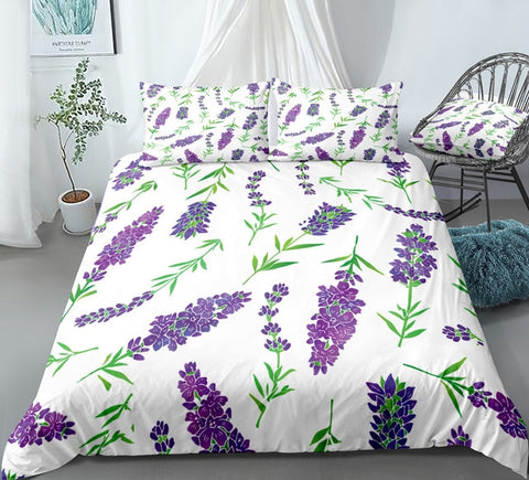 Image of Purple Flowers Bedding Set - Beddingify