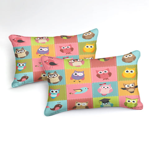 Image of Kids Owl Cartoon Bedding Set - Beddingify