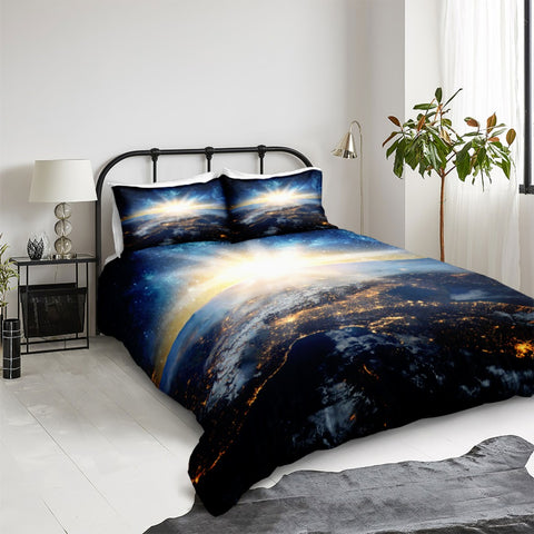 Image of Earth From Galaxy Bedding Set - Beddingify