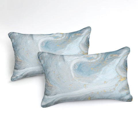 Image of Grey Liquid Marble Comforter Set - Beddingify