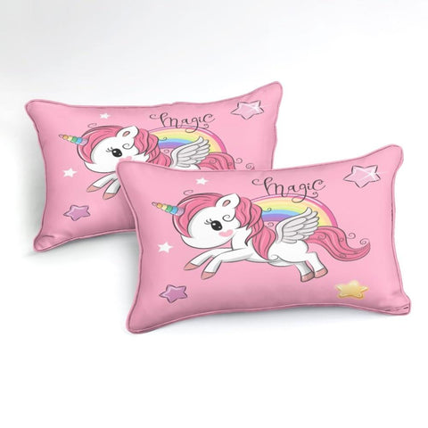 Image of Pink Magic Unicorn Comforter Set - Beddingify