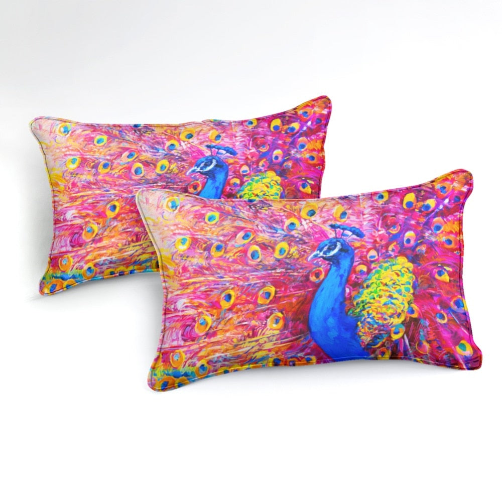 Colorful Peacock Bedding Set - Beddingify