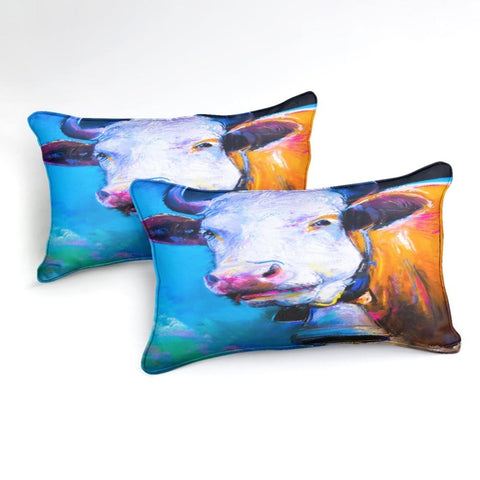 Image of Colorful Cow Comforter Set - Beddingify