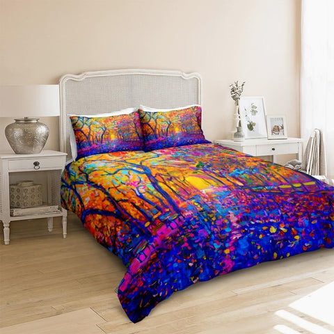 Image of Autumn Forest Comforter Set - Beddingify