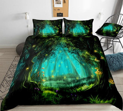 Image of Forest Night Comforter Set - Beddingify