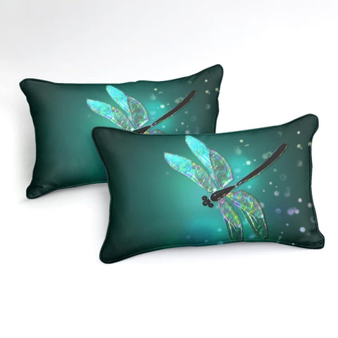 Image of Green Dragonfly Comforter Set - Beddingify