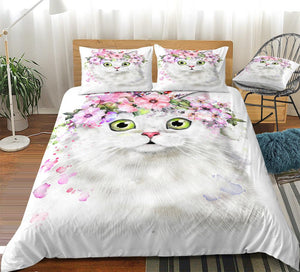 Flower Cat Bedding set - Beddingify