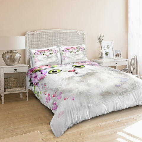 Image of Flower Cat Bedding set - Beddingify