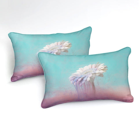 Image of Cyan Pink Floral Bedding Set - Beddingify