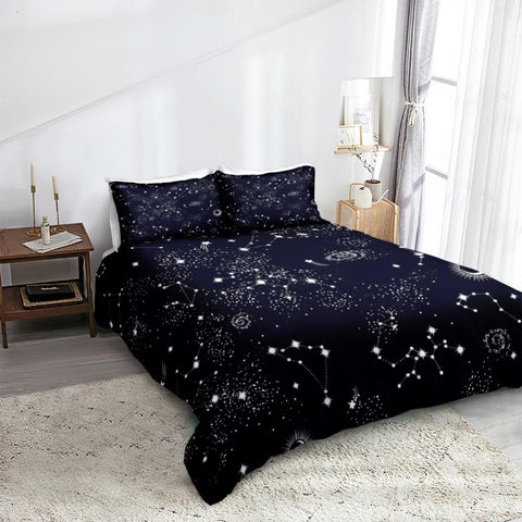 Image of Stars Night Sky Comforter Set - Beddingify