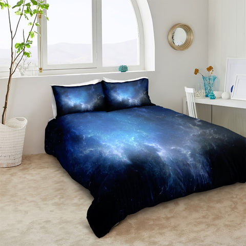 Image of Dark Blue Galaxy Bedding Set - Beddingify