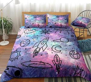Cartoon Space Bedding Set - Beddingify