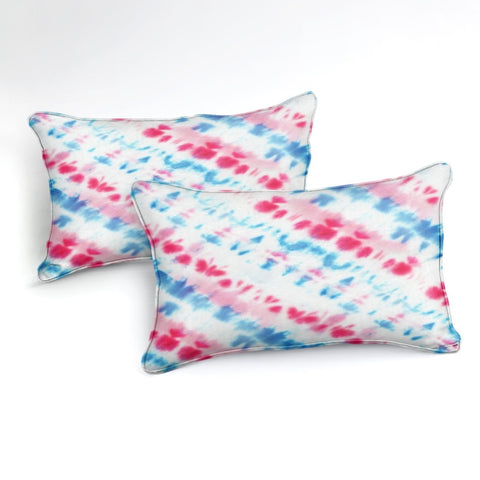 Image of Pink Blue Tie Dye Bedding Set - Beddingify