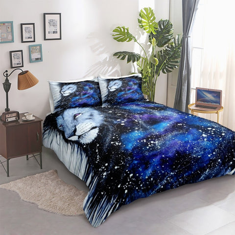 Image of Galaxy Lion Bedding Set - Beddingify