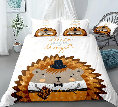 Image of Cartoon Hedgehog Bedding Set - Beddingify