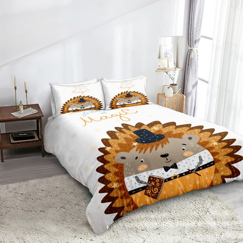 Image of Cartoon Hedgehog Bedding Set - Beddingify