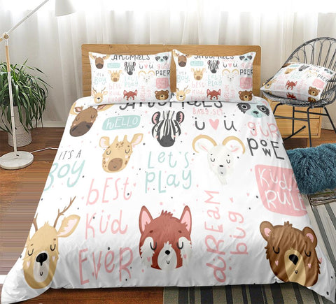 Image of Cartoon Animals Bedding Set - Beddingify
