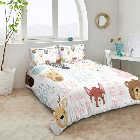 Image of Cartoon Animals Bedding Set - Beddingify