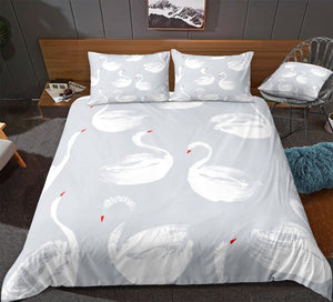 White Swans Bedding Set - Beddingify