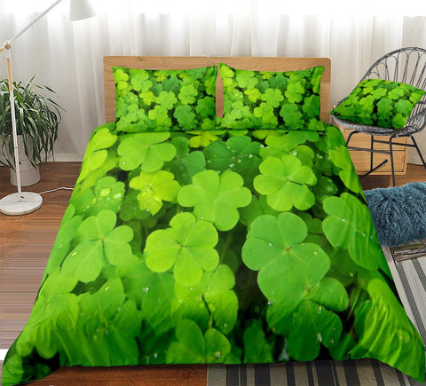 Image of Green Clovers Bedding Set - Beddingify