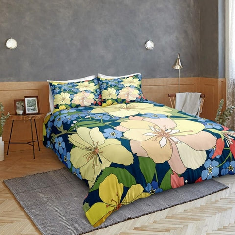Image of Colorful Flowers Bedding Set - Beddingify