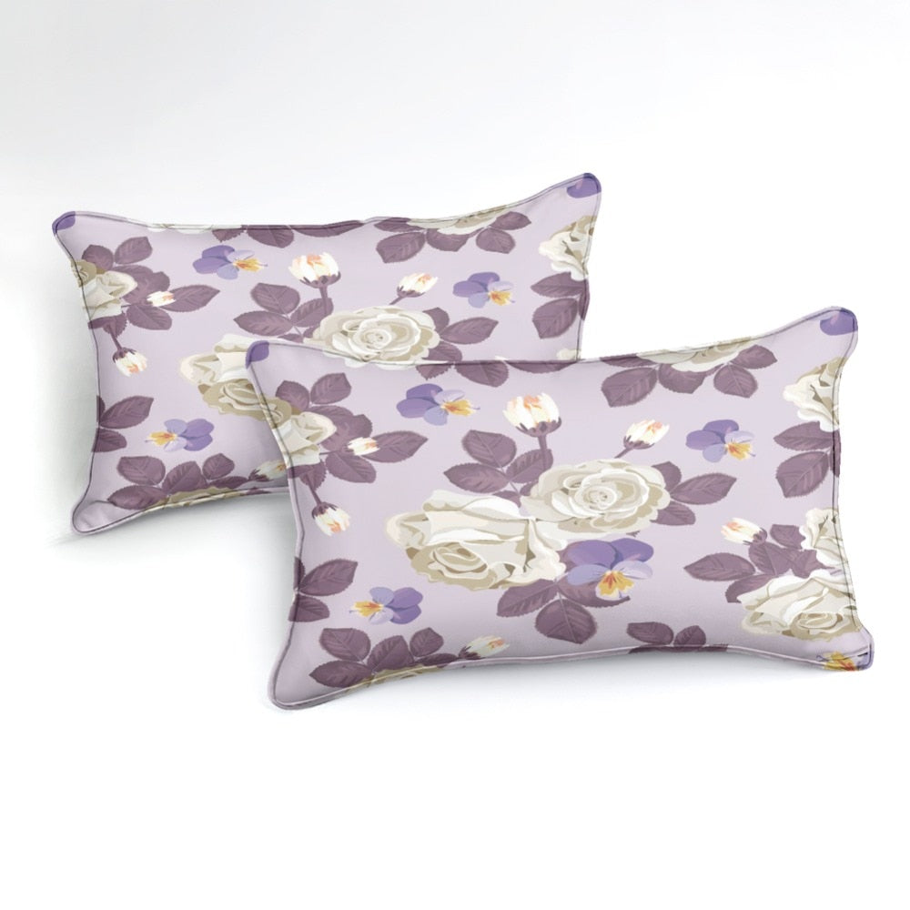 Purple Flowers Bedding Set - Beddingify