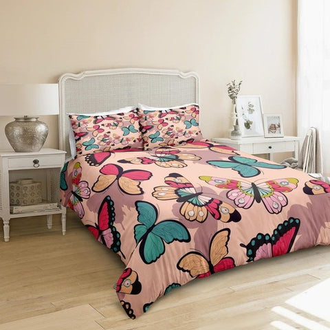 Image of Pastel Butterfly Bedding Set - Beddingify