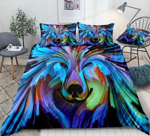 Image of Abstract Art Dog Comforter Set - Beddingify