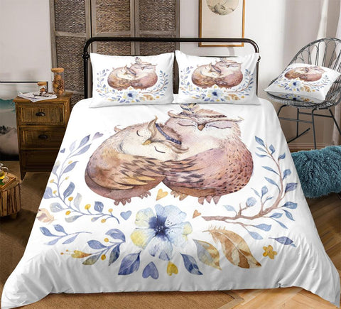 Image of Lovely Owls Bedding Set For Kids - Beddingify