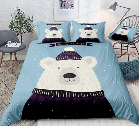 Image of Polar Bear Comforter Set - Beddingify